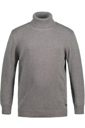 JP1880 Rundhalspullover Rollkragenpullover Grau/Hellgrau/Dunkelgrau