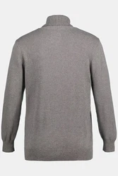 JP1880 Rundhalspullover Rollkragenpullover Grau/Hellgrau/Dunkelgrau