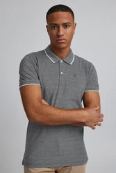 Casual Friday Shirt 'Tristan' basaltgrau/schwarz/wei