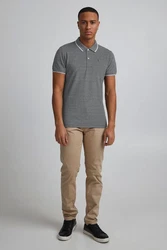 Casual Friday Shirt 'Tristan' basaltgrau/schwarz/wei
