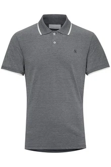 Casual Friday Shirt 'Tristan' basaltgrau/schwarz/wei
