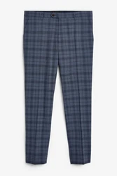 Next Anzug mit Karomuster Hose Dunkelblau/Grau/Blau/Hellblau