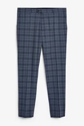 Next Anzug mit Karomuster Hose Dunkelblau/Grau/Blau/Hellblau