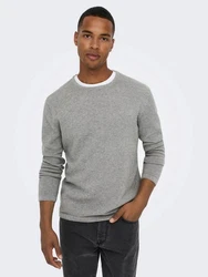 ONLY & SONS Strickpullover ONSPANTER 4421 grau