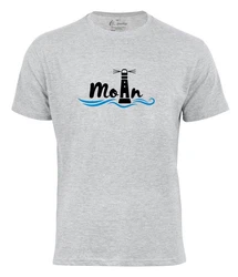 Cotton Prime T-Shirt Moin Leuchtturm Dunkelgrau/Beige/Grau/Rot