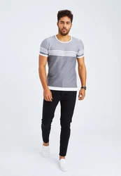 Leif Nelson T-Shirt Feinstrick Rundhals Style LN-7645 LN-7645