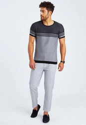 Leif Nelson T-Shirt Feinstrick Rundhals Style LN-7645 LN-7645