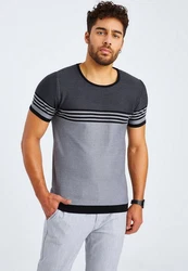 Leif Nelson T-Shirt Feinstrick Rundhals Style LN-7645 LN-7645