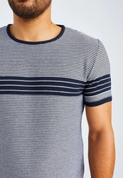Leif Nelson T-Shirt Feinstrick Rundhals Style LN-7645 LN-7645