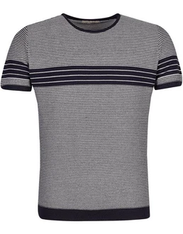 Leif Nelson T-Shirt Feinstrick Rundhals Style LN-7645