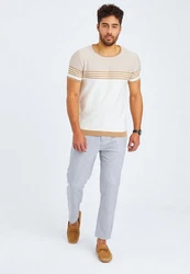 Leif Nelson T-Shirt Feinstrick Rundhals Style LN-7645 LN-7645