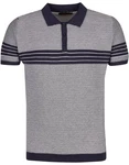 Leif Nelson T-Shirt Polo LN-7640 Dunkelblau/Blau/Grau/Hellblau