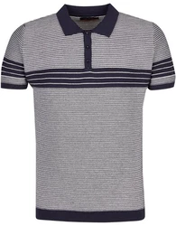 Leif Nelson T-Shirt Polo LN-7640 Dunkelblau/Blau/Grau/Hellblau