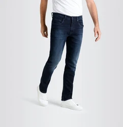 MAC Straight Jeans Blau/Dunkelrot