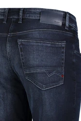 MAC Straight Jeans Blau/Dunkelrot