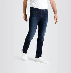MAC Straight Jeans Blau/Dunkelrot
