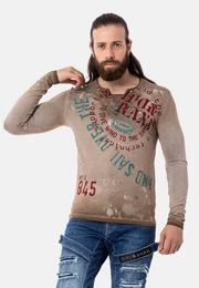 Langarmshirt mit groem Frontprint