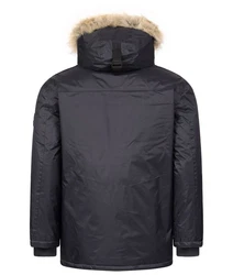 Geographical Norway Winterjacke mit Kapuze Kunfestellkragen Schwarz/Dunkelblau/Blau/Hellblau