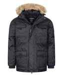 Geographical Norway Winterjacke mit Kapuze Kunfestellkragen Schwarz/Dunkelblau/Blau/Hellblau