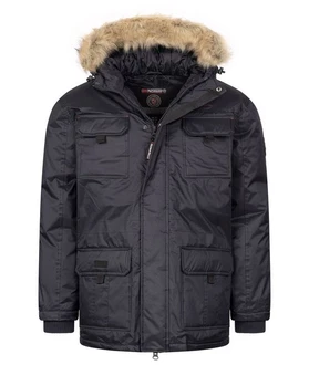 Geographical Norway Winterjacke mit Kapuze Kunfestellkragen