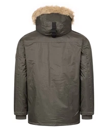 Geographical Norway Winterjacke mit Kapuze Kunfestellkragen Dunkelgrün/Khaki