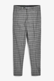 Next Anzughose Karierter Skinny-Fit-Anzug