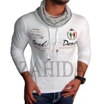 BLACKROCK Langarmshirt Herren Henleyshirt Longsleeve Creme/Orange/Weiß/Grau