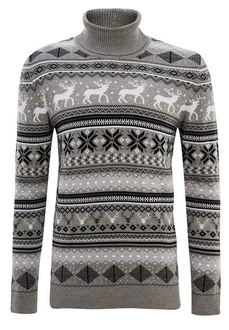 Leif Nelson Strickpullover mit Rundhals Ausschnitt Schwarz/Weiß/Grau/Silber/Braun/Gelb/Rot