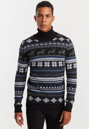 Strickpullover mit Rundhals Ausschnitt Feinstrick