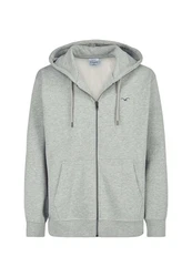 Cleptomanicx Kapuzensweatshirt Ligull Boxy Mit Reißverschluss grau