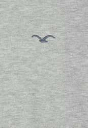 Cleptomanicx Kapuzensweatshirt Ligull Boxy Mit Reißverschluss grau