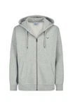 Cleptomanicx Kapuzensweatshirt Ligull Boxy Mit Reißverschluss grau