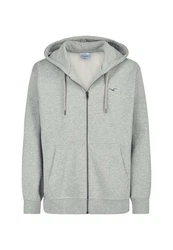 Cleptomanicx Kapuzensweatshirt Ligull Boxy Mit Reißverschluss grau