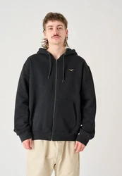 Cleptomanicx Kapuzensweatshirt Ligull Boxy Mit Reißverschluss schwarz