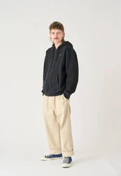 Cleptomanicx Kapuzensweatshirt Ligull Boxy Mit Reißverschluss schwarz