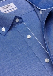 Vincenzo Boretti Businesshemd gerader Schnitt bügelfrei Dunkelblau/Blau/Hellblau
