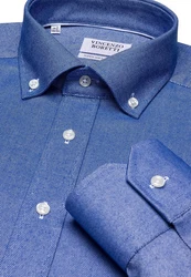 Vincenzo Boretti Businesshemd gerader Schnitt bügelfrei Dunkelblau/Blau/Hellblau