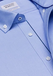 Vincenzo Boretti Businesshemd gerader Schnitt bügelfrei Hellblau/Blau