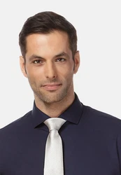 Vincenzo Boretti Businesshemd tailliert Haifischkragen Dunkelblau/Hellblau/Schwarz