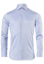 Vincenzo Boretti Businesshemd gerader Schnitt Hellblau/Blau