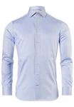 Vincenzo Boretti Businesshemd gerader Schnitt Hellblau/Blau