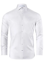 Vincenzo Boretti Businesshemd gerader Schnitt Weiß/Grau/Creme