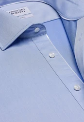 Vincenzo Boretti Businesshemd gerader Schnitt Hellblau/Blau/Dunkelblau