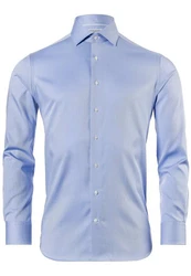 Vincenzo Boretti Businesshemd gerader Schnitt Hellblau/Blau/Dunkelblau