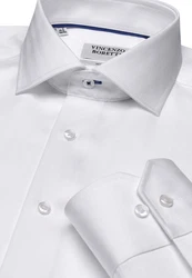 Vincenzo Boretti Businesshemd gerader Schnitt Fischgrat Weiß/Grau/Creme/Schwarz