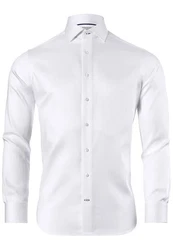 Vincenzo Boretti Businesshemd gerader Schnitt Fischgrat Weiß/Grau/Creme/Schwarz