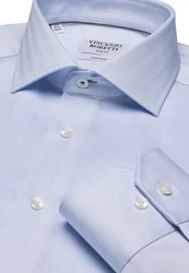 Vincenzo Boretti Businesshemd tailliert bgelfrei Hellblau/Blau