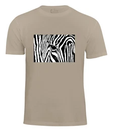 T-Shirt Black & White Zebra Eye