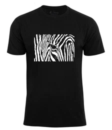 T-Shirt Black & White Zebra Eye