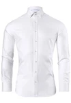 Vincenzo Boretti Businesshemd tailliert bgelfrei Oxford Weiß/Grau/Creme